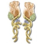 Genuine Diamond Accent Rose Earrings - by Landstrom's